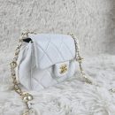 [REP 1:1] Chanel Mini Love Flap Bag 24B pearl square White luxury Bag For Women, Women’s Bags 18cm
