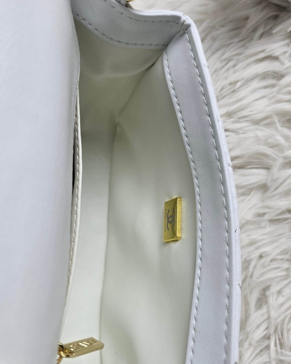 [REP 1:1] Chanel Mini Love Flap Bag 24B pearl square White luxury Bag For Women, Women’s Bags 18cm