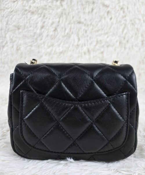 [REP 1:1] Chanel Mini Love Flap Bag 24B pearl square Black luxury Bag For Women, Women’s Bags 18cm