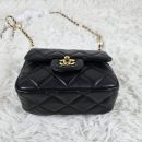 [REP 1:1] Chanel Mini Love Flap Bag 24B pearl square Black luxury Bag For Women, Women’s Bags 18cm