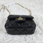 [REP 1:1] Chanel Mini Love Flap Bag 24B pearl square Black luxury Bag For Women, Women’s Bags 18cm