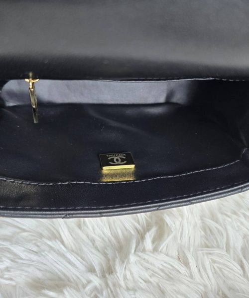 [REP 1:1] Chanel Mini Love Flap Bag 24B pearl square Black luxury Bag For Women, Women’s Bags 18cm