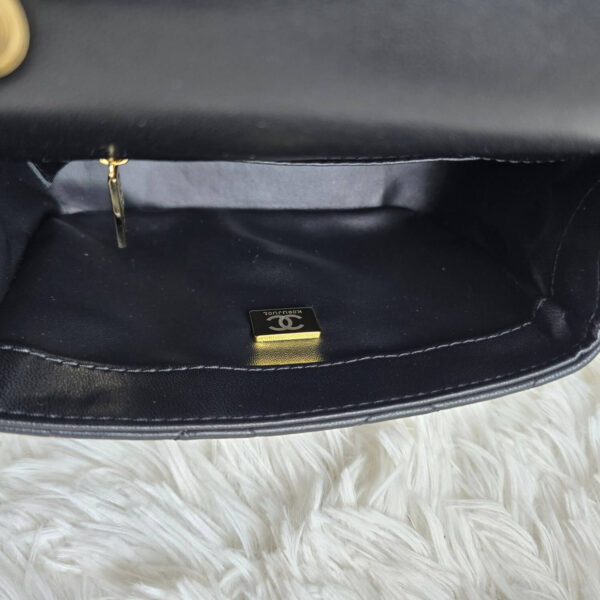 [REP 1:1] Chanel Mini Love Flap Bag 24B pearl square Black luxury Bag For Women, Women’s Bags 18cm