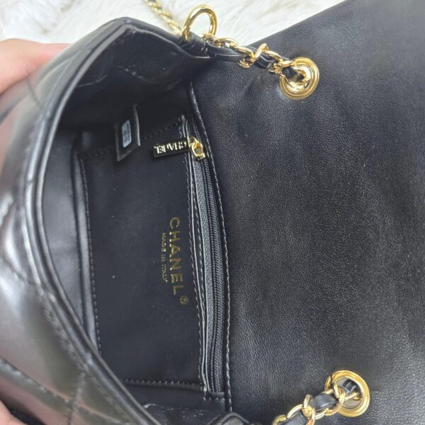 [REP 1:1] Chanel Mini Love Flap Bag 24B pearl square Black luxury Bag For Women, Women’s Bags 18cm