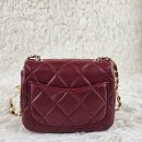 [REP 1:1] Chanel Mini Love Flap Bag 24B pearl square Red luxury Bag For Women, Women’s Bags 18cm