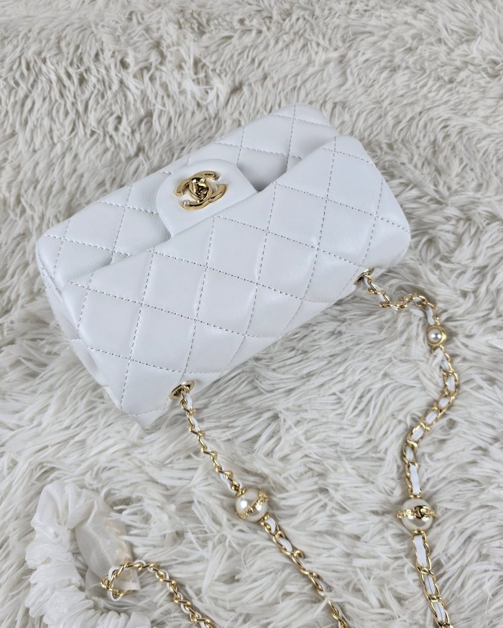 [REP 1:1] Chanel Mini Love Flap Bag White luxury Bag  For Women, Women's Bags 20cm