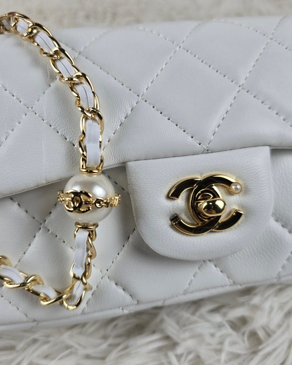 [REP 1:1] Chanel Mini Love Flap Bag White luxury Bag  For Women, Women's Bags 20cm