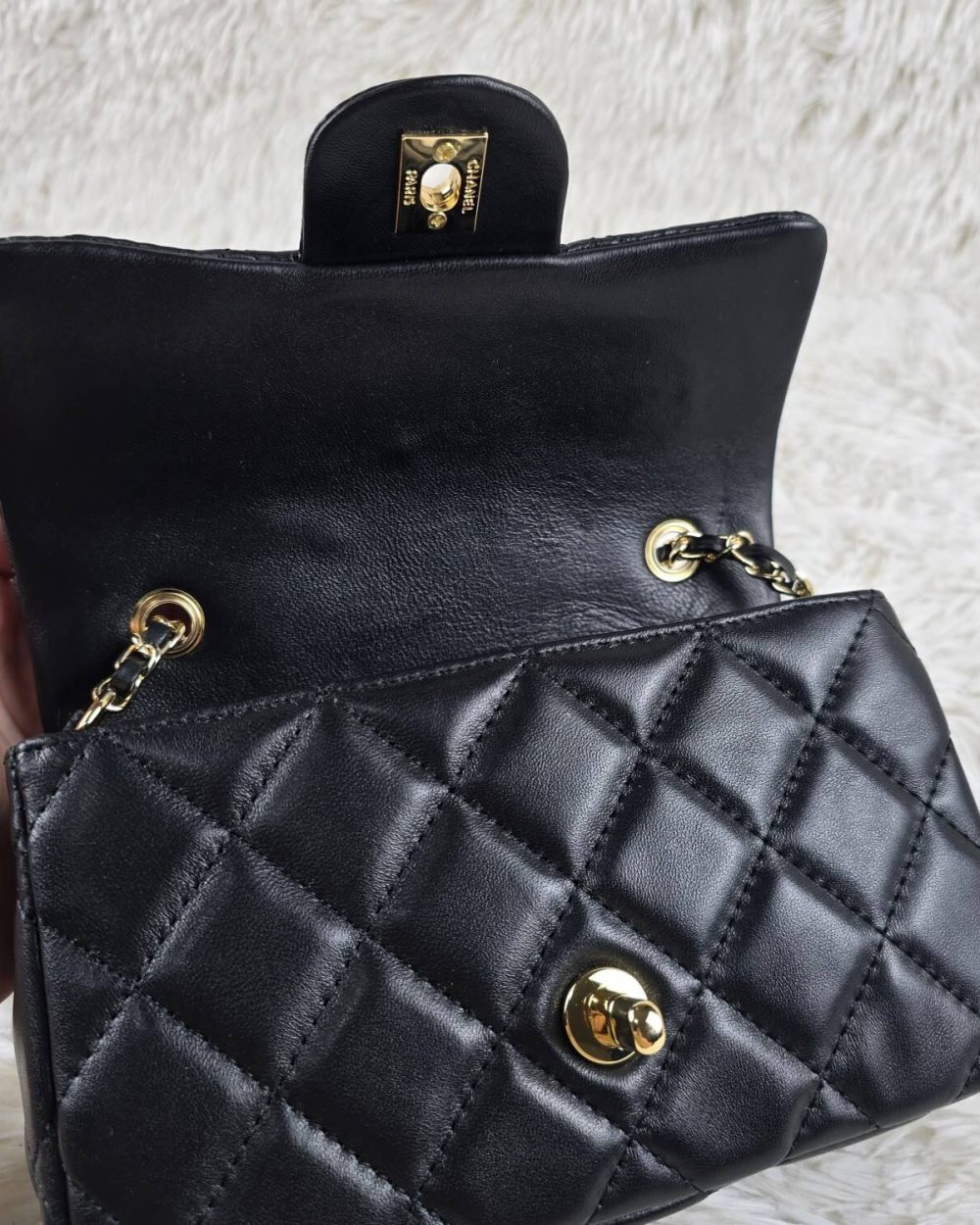 [REP 1:1] Chanel Mini Love Flap Bag Black luxury Bag For Women, Women’s Bags 20cm