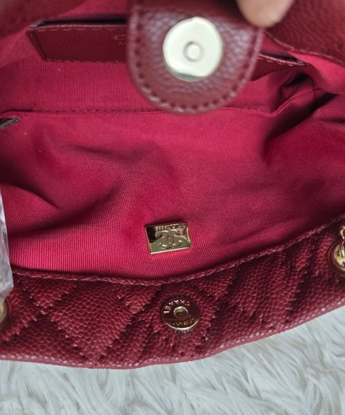 [ [REP 1:1] Chanel Small 24P Red hobo luxury Bag  For Women, Women's Bags 18cm