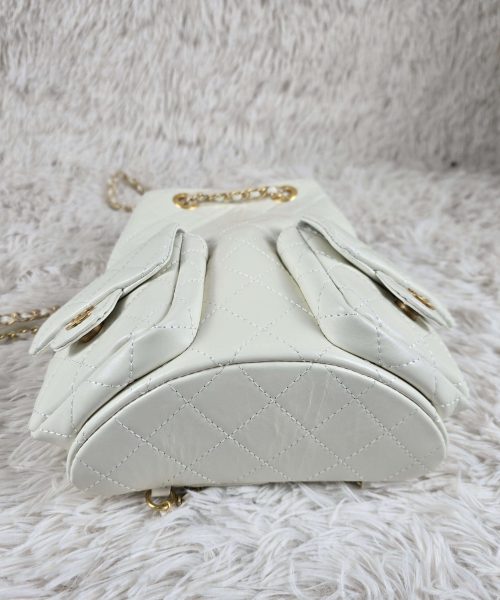 [REP 1:1] Chanel 25C White Duma Bucket Backpack luxury Bag  For Women, Women's Bags 31cm