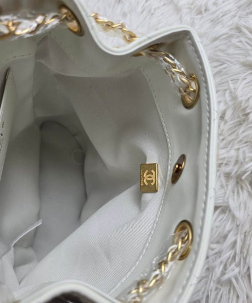 [REP 1:1] Chanel 25C White Duma Bucket Backpack luxury Bag  For Women, Women's Bags 31cm