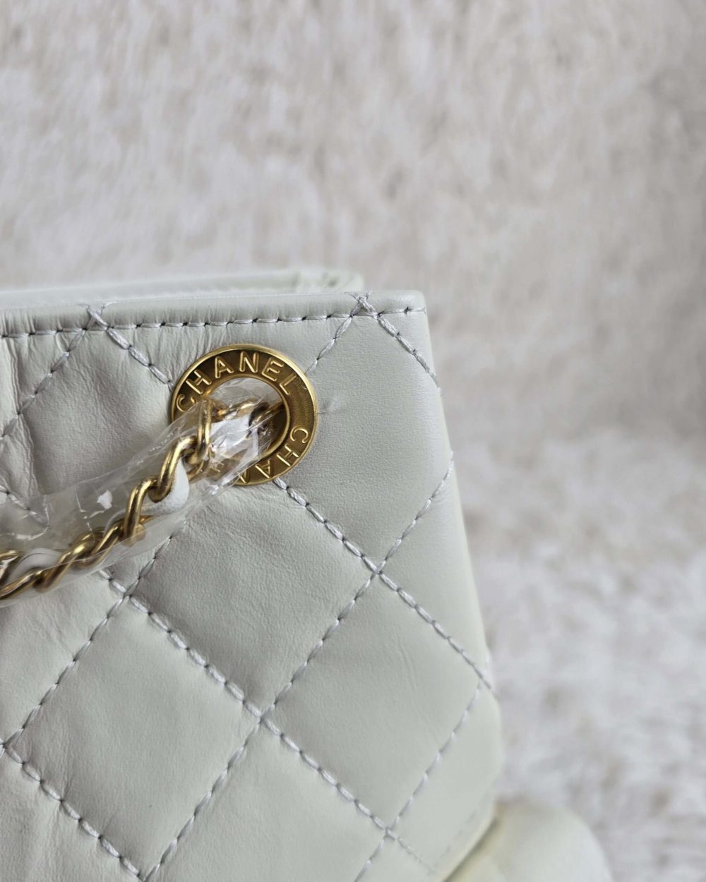 [REP 1:1] Chanel 25C White Duma Bucket Backpack luxury Bag  For Women, Women's Bags 31cm