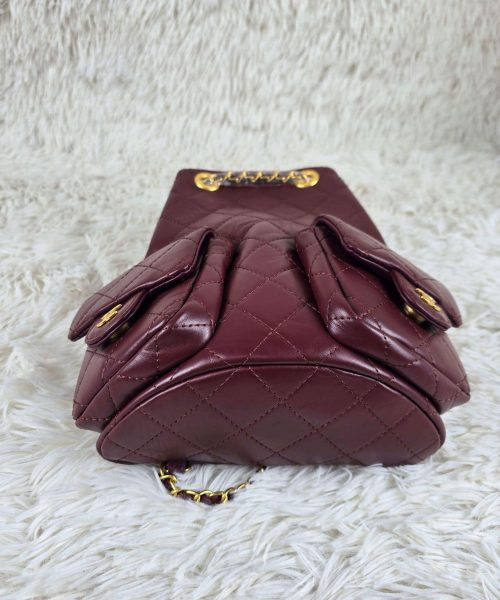 [REP 1:1] Chanel 25C Red Duma Bucket Backpack luxury Bag  For Women, Women's Bags 31cm