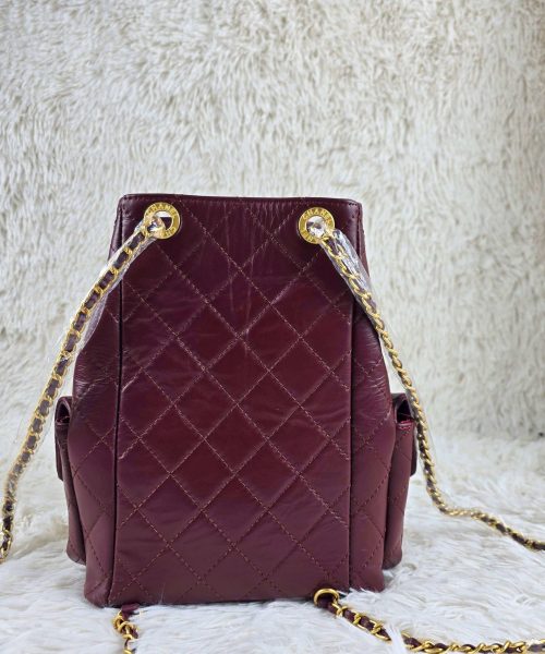 [REP 1:1] Chanel 25C Red Duma Bucket Backpack luxury Bag  For Women, Women's Bags 31cm