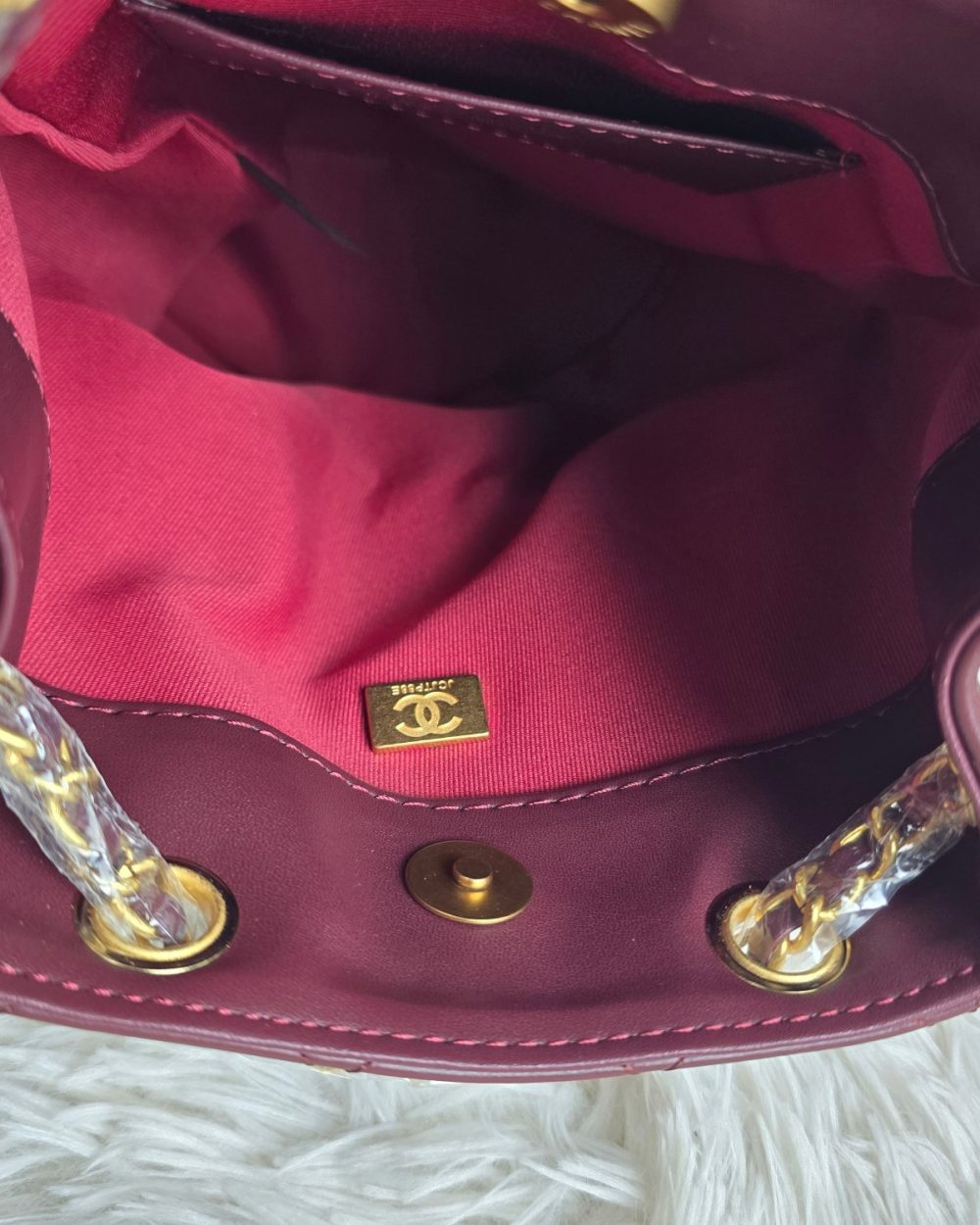 [REP 1:1] Chanel 25C Red Duma Bucket Backpack luxury Bag  For Women, Women's Bags 31cm