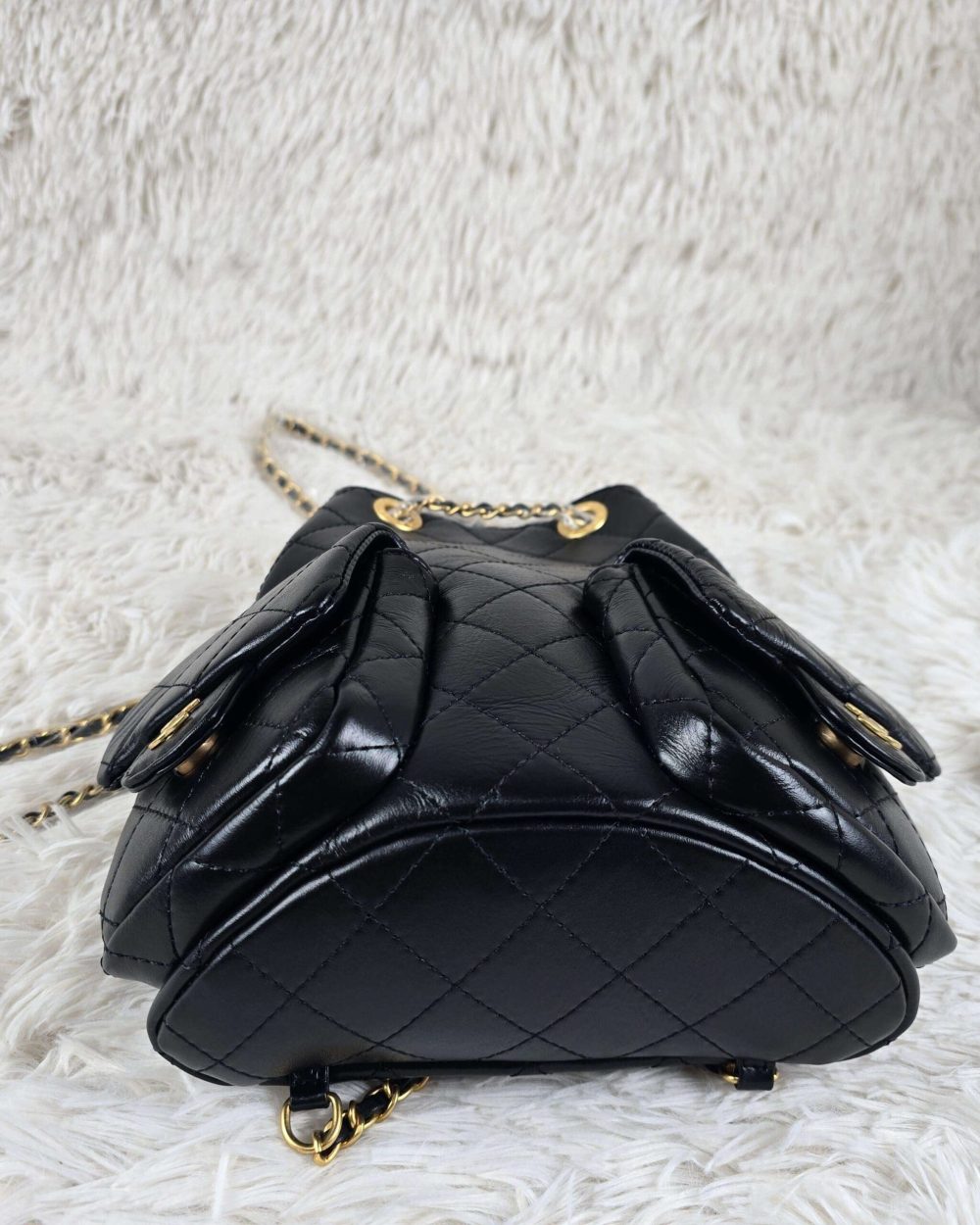 [REP 1:1] Chanel 25C Black Duma Bucket Backpack luxury Bag  For Women, Women's Bags 31cm