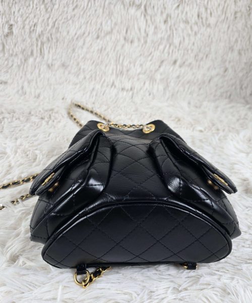 [REP 1:1] Chanel 25C Black Duma Bucket Backpack luxury Bag  For Women, Women's Bags 31cm