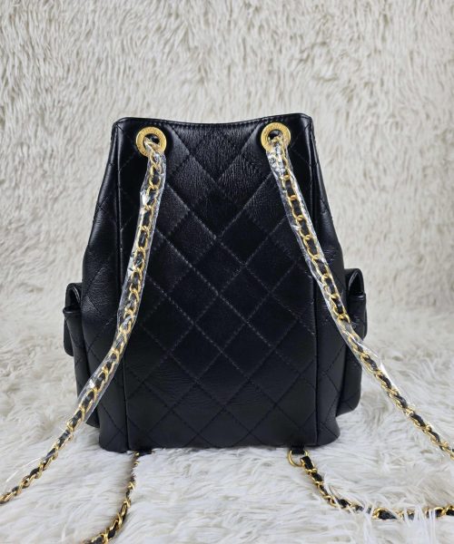[REP 1:1] Chanel 25C Black Duma Bucket Backpack luxury Bag  For Women, Women's Bags 31cm