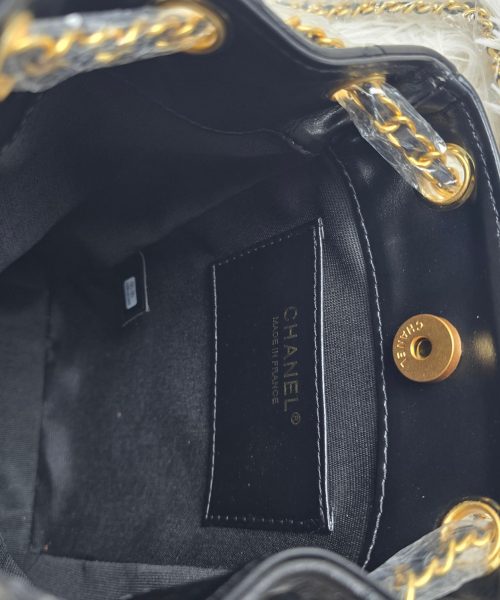 [REP 1:1] Chanel 25C Black Duma Bucket Backpack luxury Bag  For Women, Women's Bags 31cm