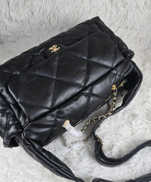 [REP 1:1] Chanel 24N Ski Series Nylon Fabric Large Sheep Pattern luxury Bag  For Women, Women's Bags 44cm