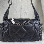 [REP 1:1] Chanel 24N Ski Series Nylon Fabric Large Sheep Pattern luxury Bag  For Women, Women's Bags 44cm