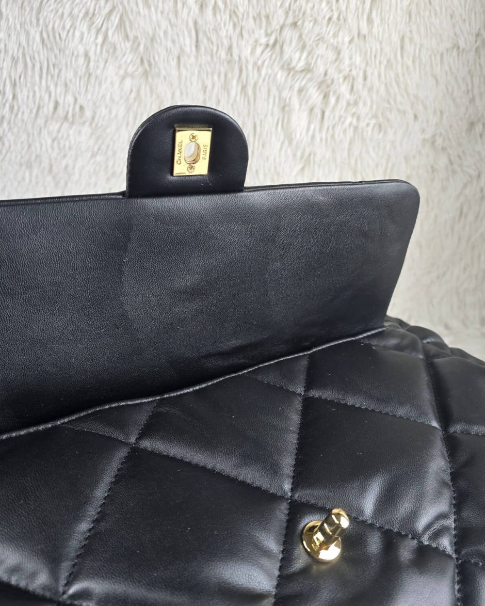 [REP 1:1] Chanel 24N Ski Series Nylon Fabric Large Sheep Pattern luxury Bag  For Women, Women's Bags 44cm