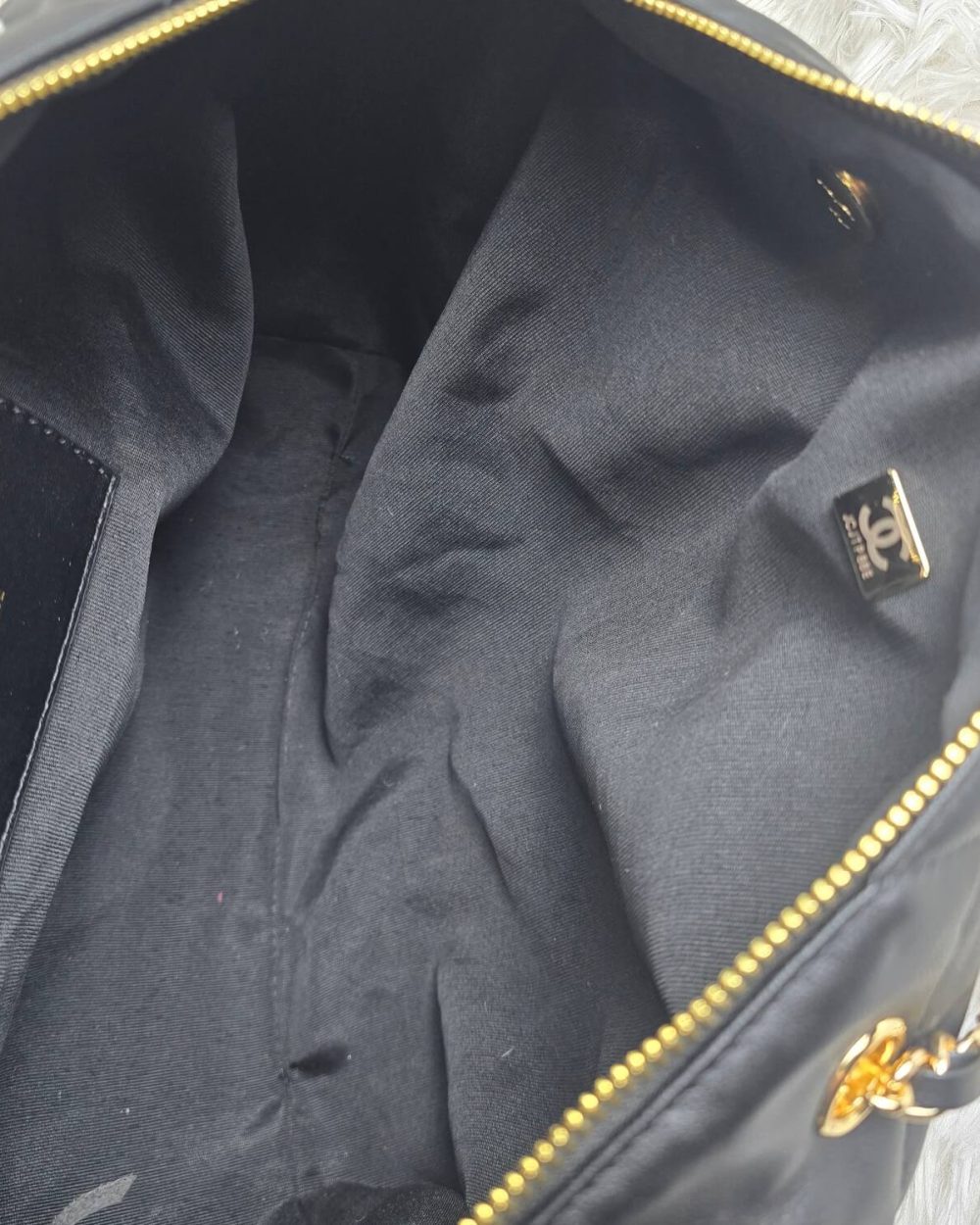 [REP 1:1] Chanel 24N Ski Series Nylon Fabric Large Sheep Pattern luxury Bag  For Women, Women's Bags 44cm