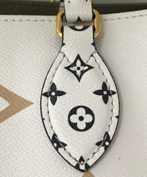 1:1 Replica Louis Vuitton MONOGRAM GIANT ONTHEGO GM WHITE KHAKI GREEN BEIGE Bag 41cm
