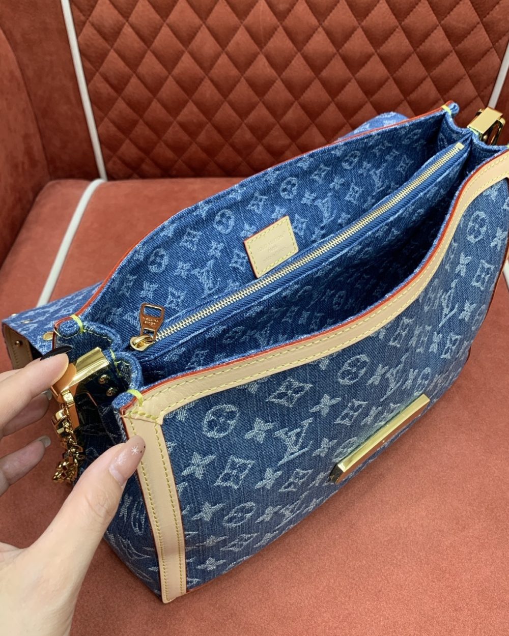 Louis Vuitton Blue Monogram Denim Dauphine Soft