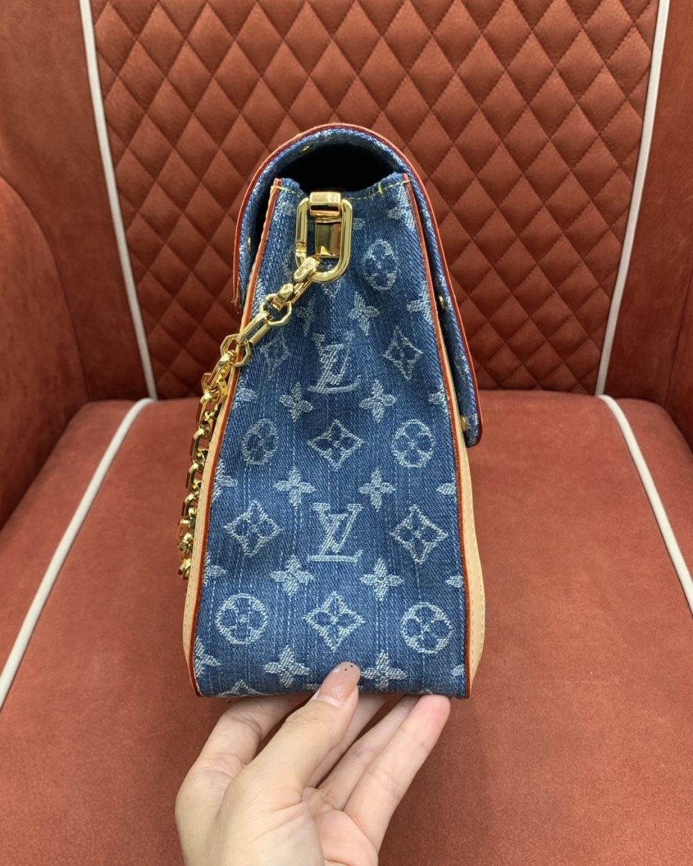 Louis Vuitton Blue Monogram Denim Dauphine Soft