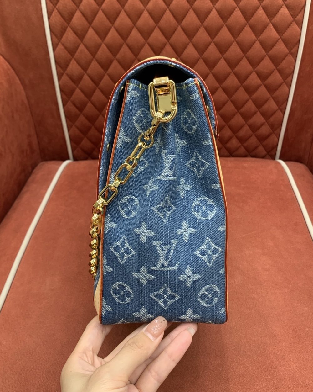 Louis Vuitton Blue Monogram Denim Dauphine Soft
