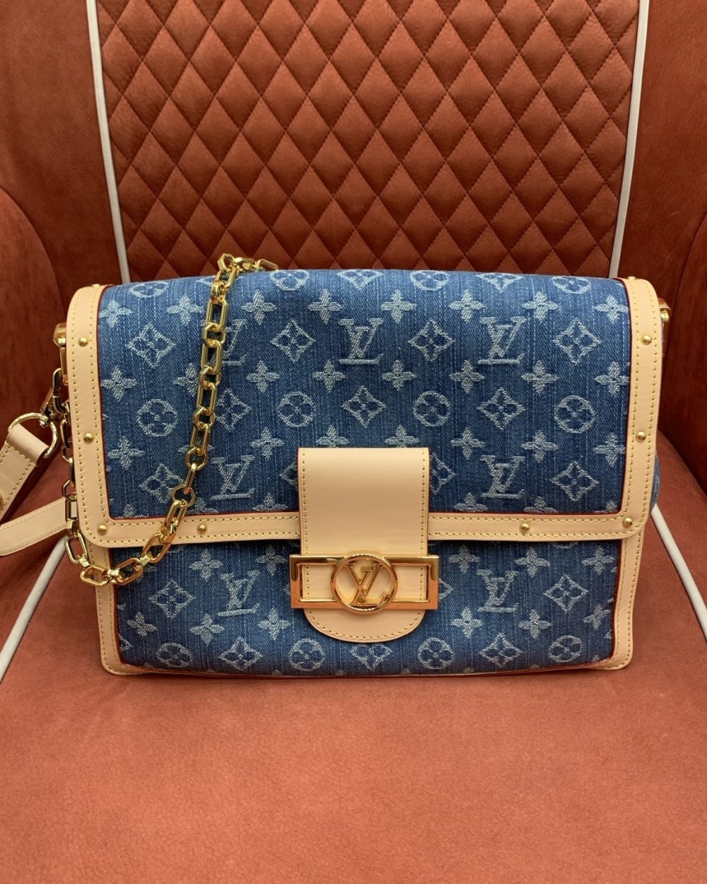 Louis Vuitton Blue Monogram Denim Dauphine Soft