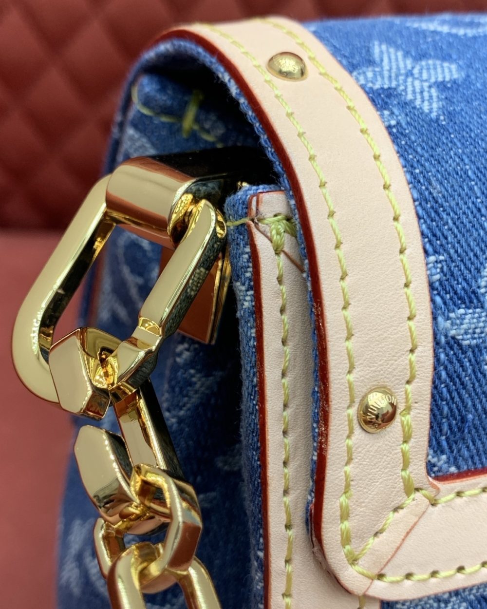 Louis Vuitton Blue Monogram Denim Dauphine Soft