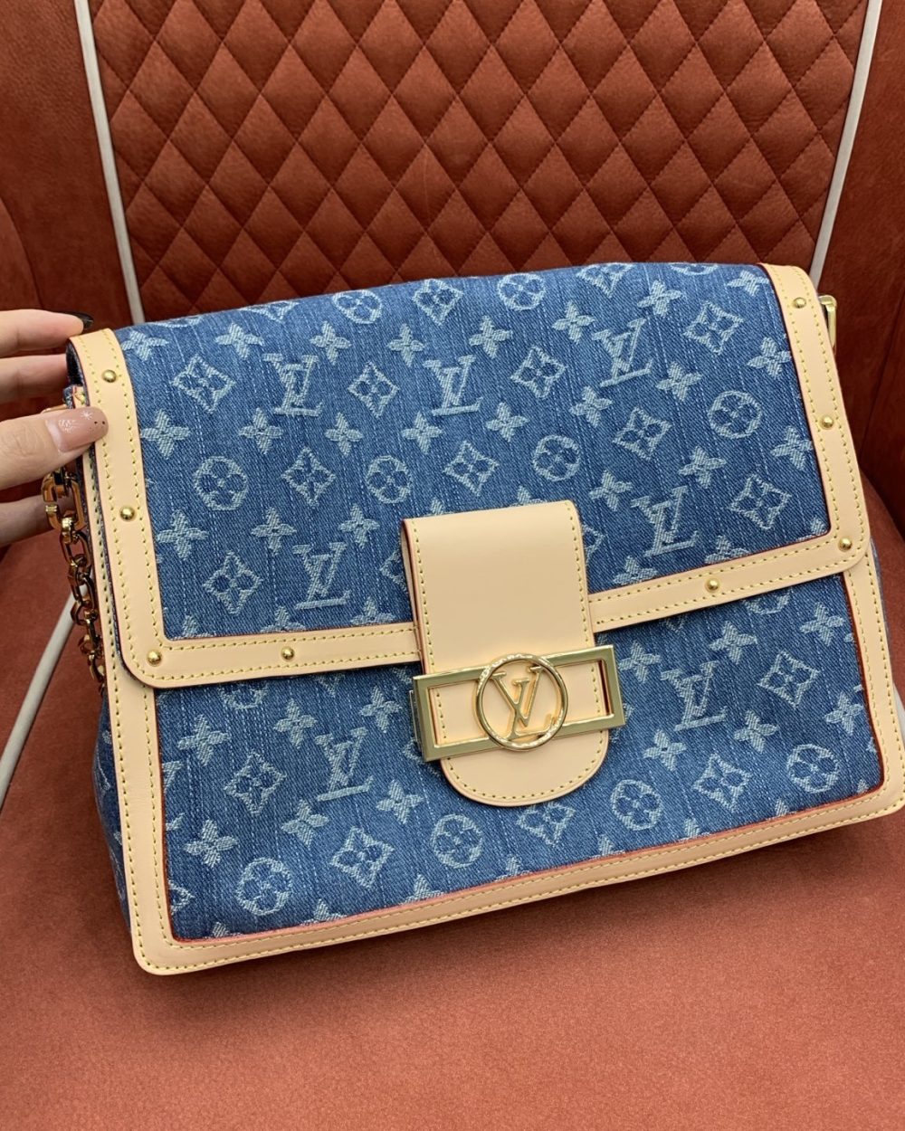Louis Vuitton Blue Monogram Denim Dauphine Soft