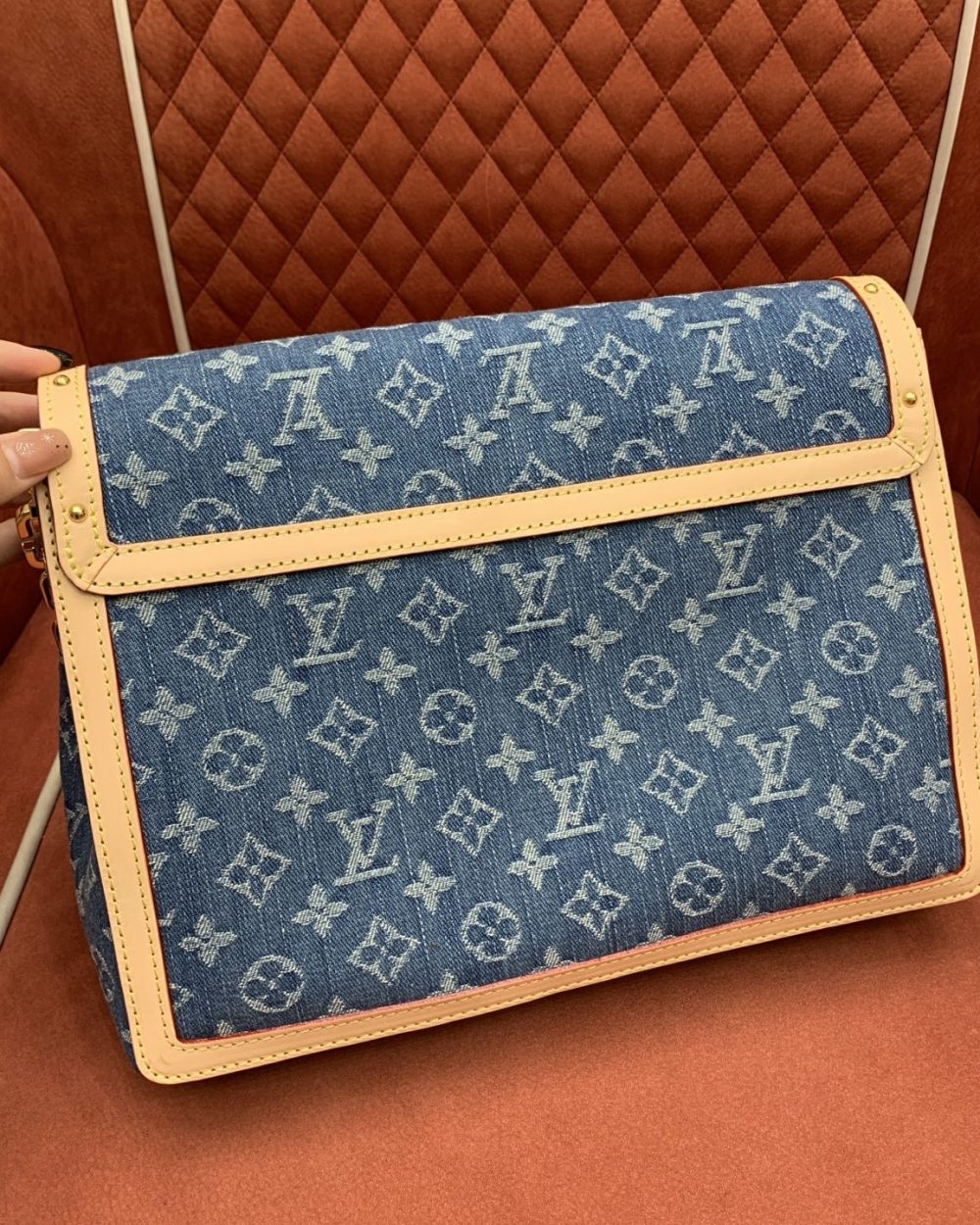 Louis Vuitton Blue Monogram Denim Dauphine Soft