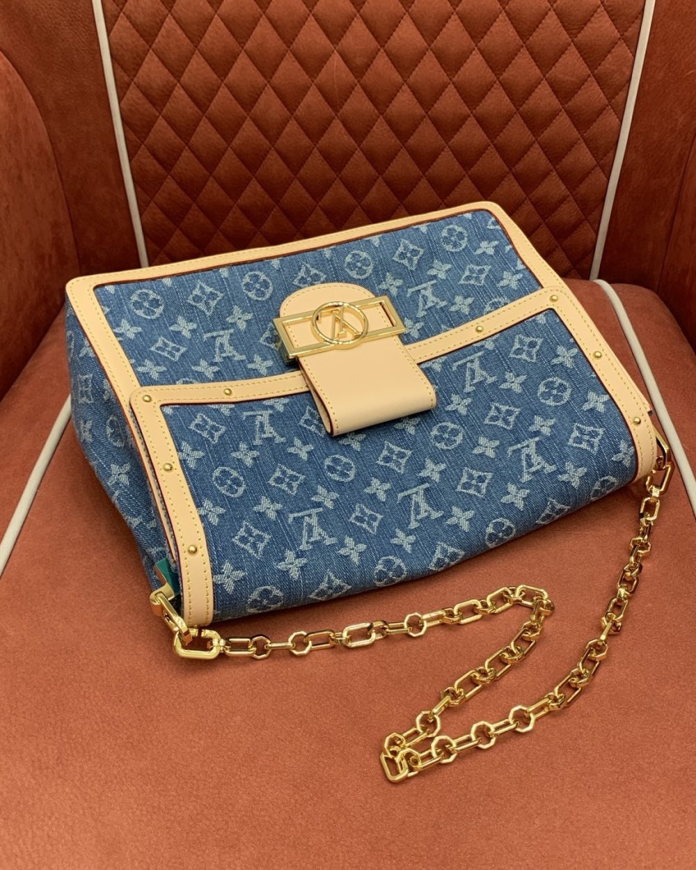 Louis Vuitton Blue Monogram Denim Dauphine Soft