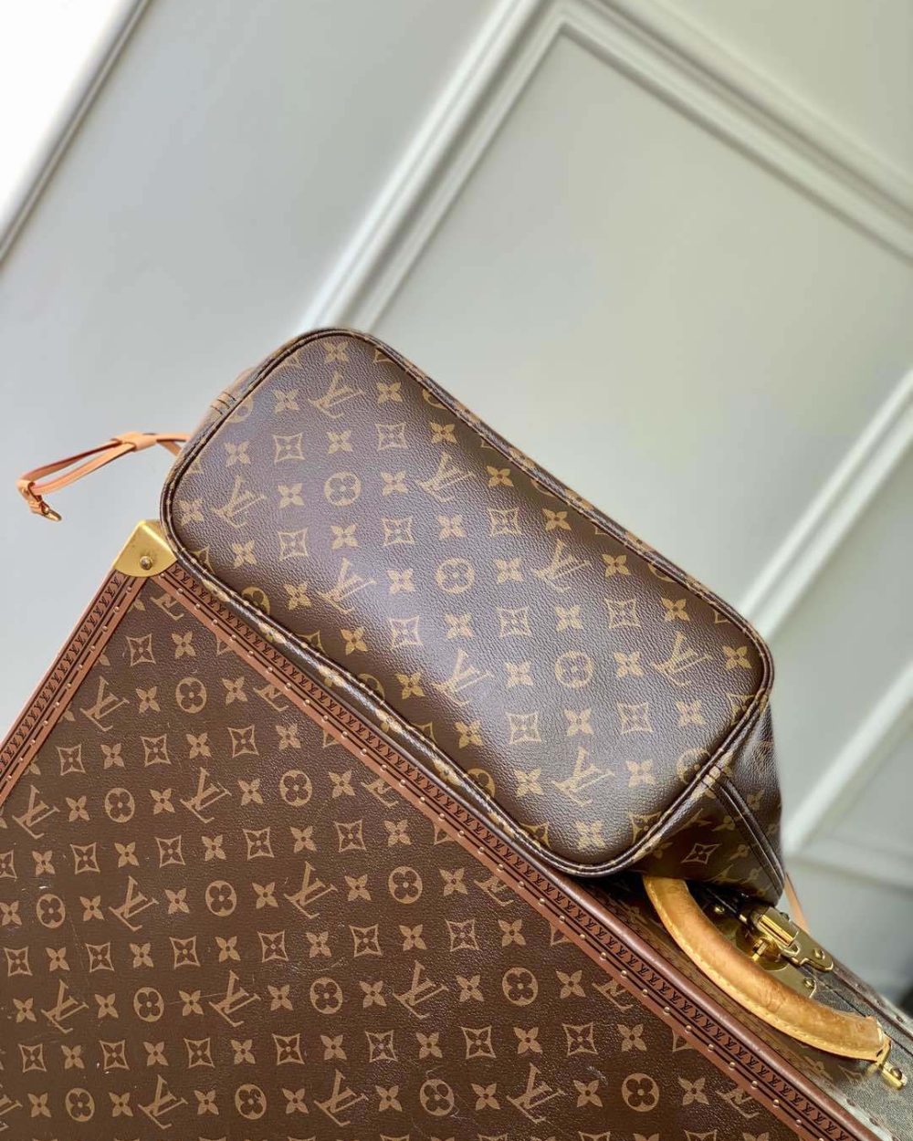 1:1 Replica Louis Vuitton LV Neverfull Bandoulière Inside Out MM Monogram Luxury Women Bag M12257 31cm/ 12.2in