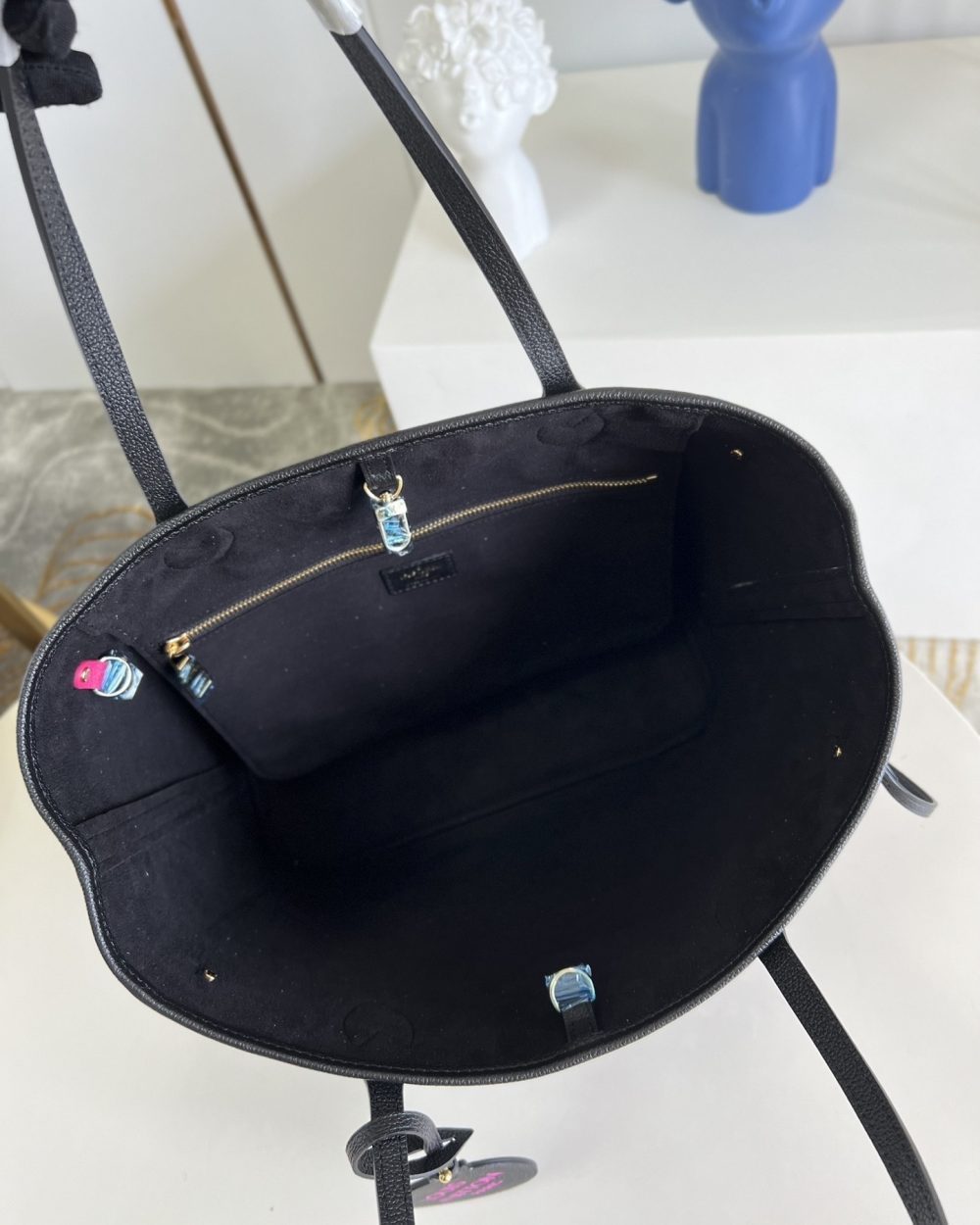 1:1 Replica Louis Vuitton LV Empriente Neverfull MM Black/White Luxury Bag For Women M46103 - 12.2in/31cm