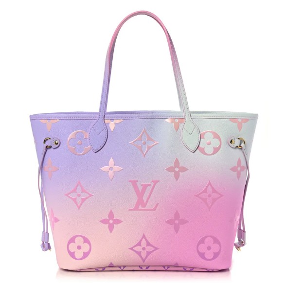 1:1 Replica Louis Vuitton LV Monogram Giant Spring In The City Neverfull MM Sunrise Pastel 12.5 inch