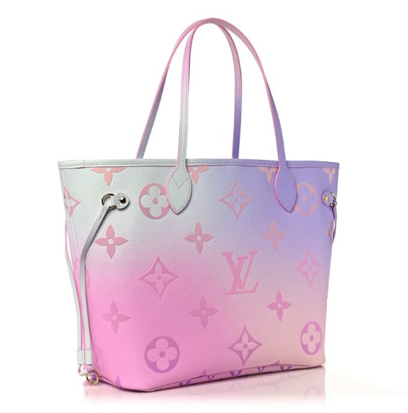 1:1 Replica Louis Vuitton LV Monogram Giant Spring In The City Neverfull MM Sunrise Pastel 12.5 inch