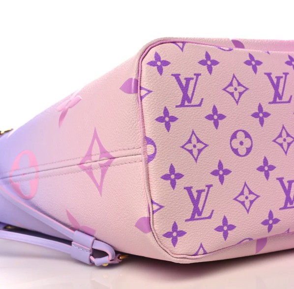 1:1 Replica Louis Vuitton LV Monogram Giant Spring In The City Neverfull MM Sunrise Pastel 12.5 inch