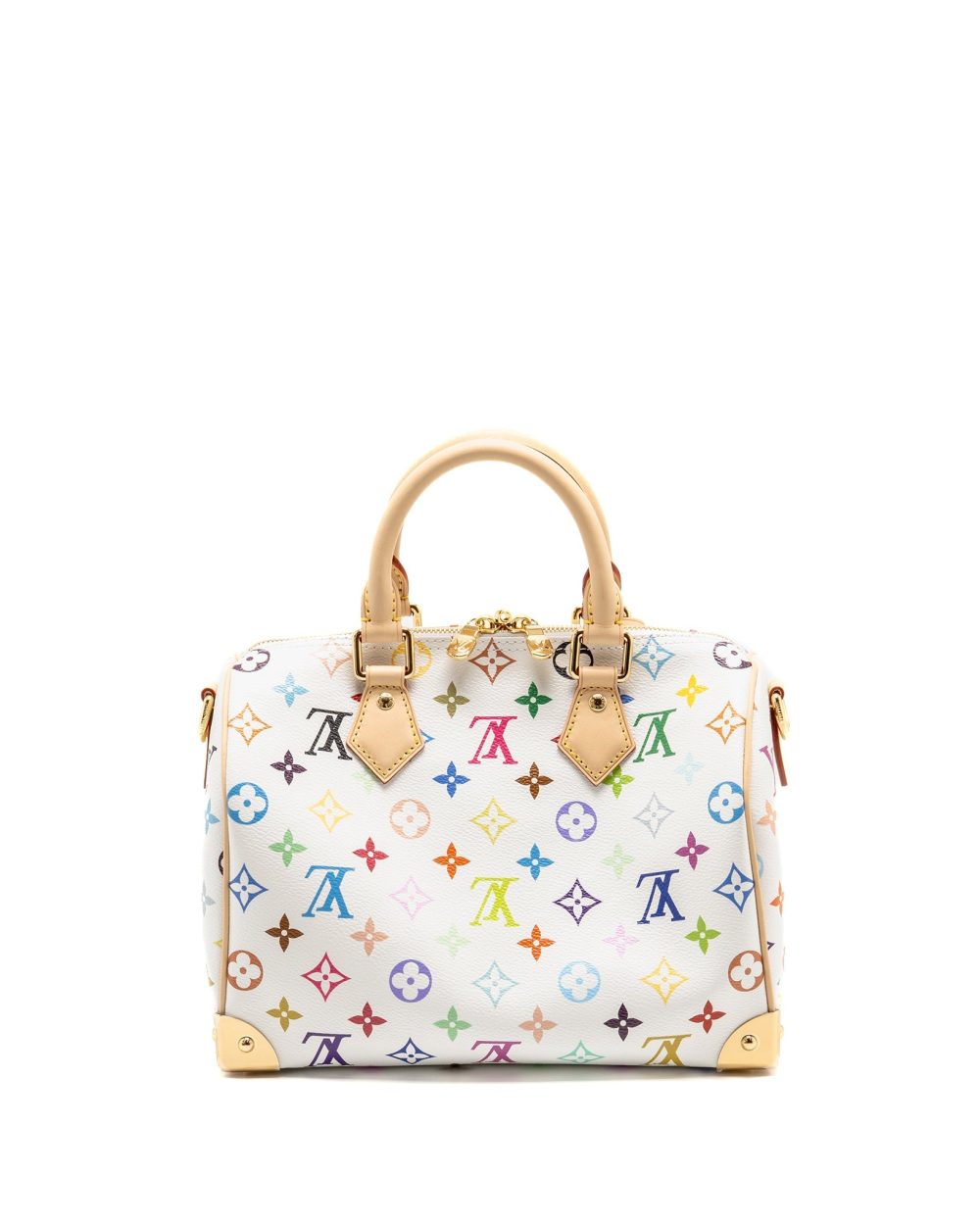 AAA Replica Louis Vuitton LV LV X TM SPEEDY BANDOULIÈRE 25 MONOGRAM CANVAS WHITE/ MULTICOLOUR GHW