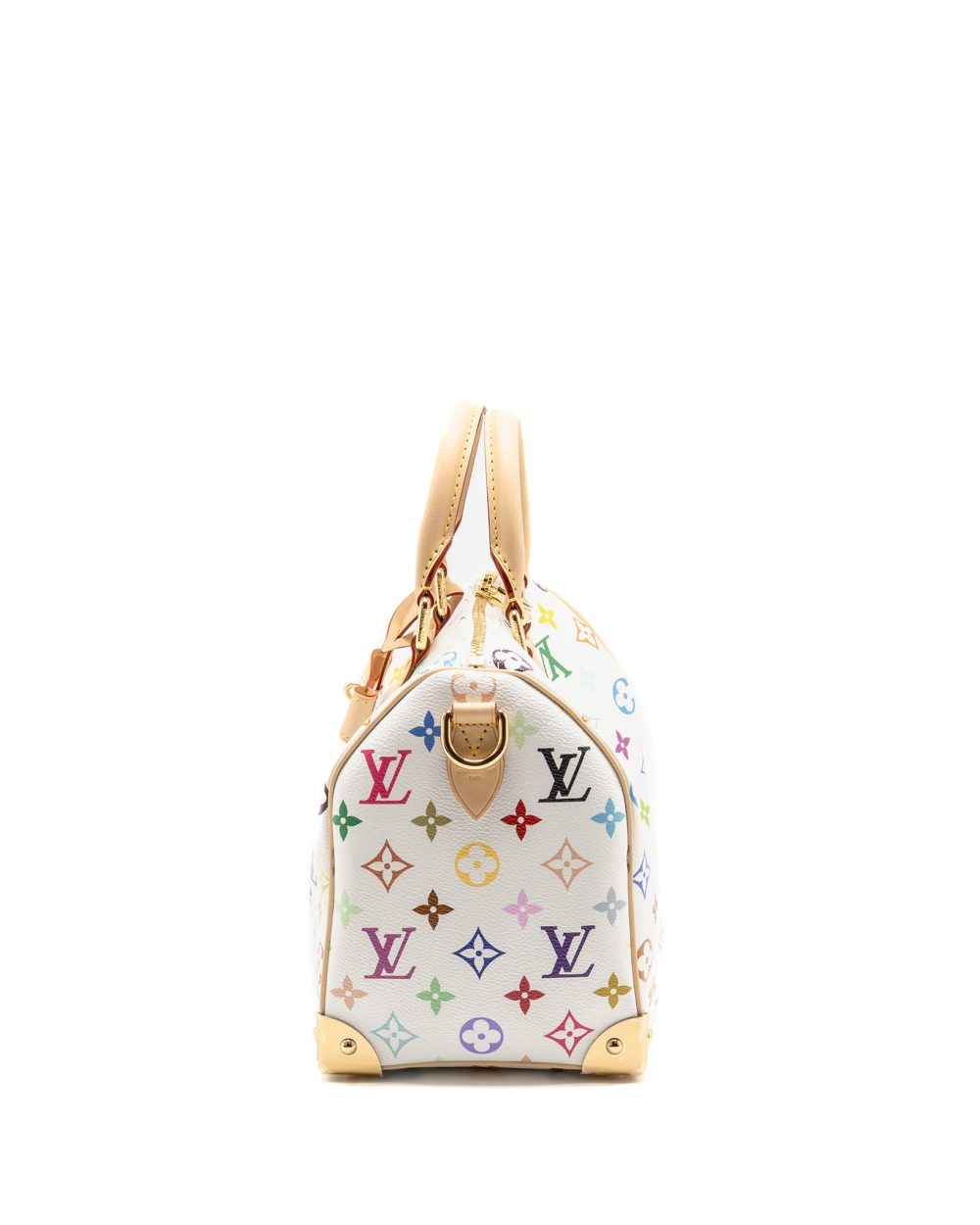 AAA Replica Louis Vuitton LV LV X TM SPEEDY BANDOULIÈRE 25 MONOGRAM CANVAS WHITE/ MULTICOLOUR GHW