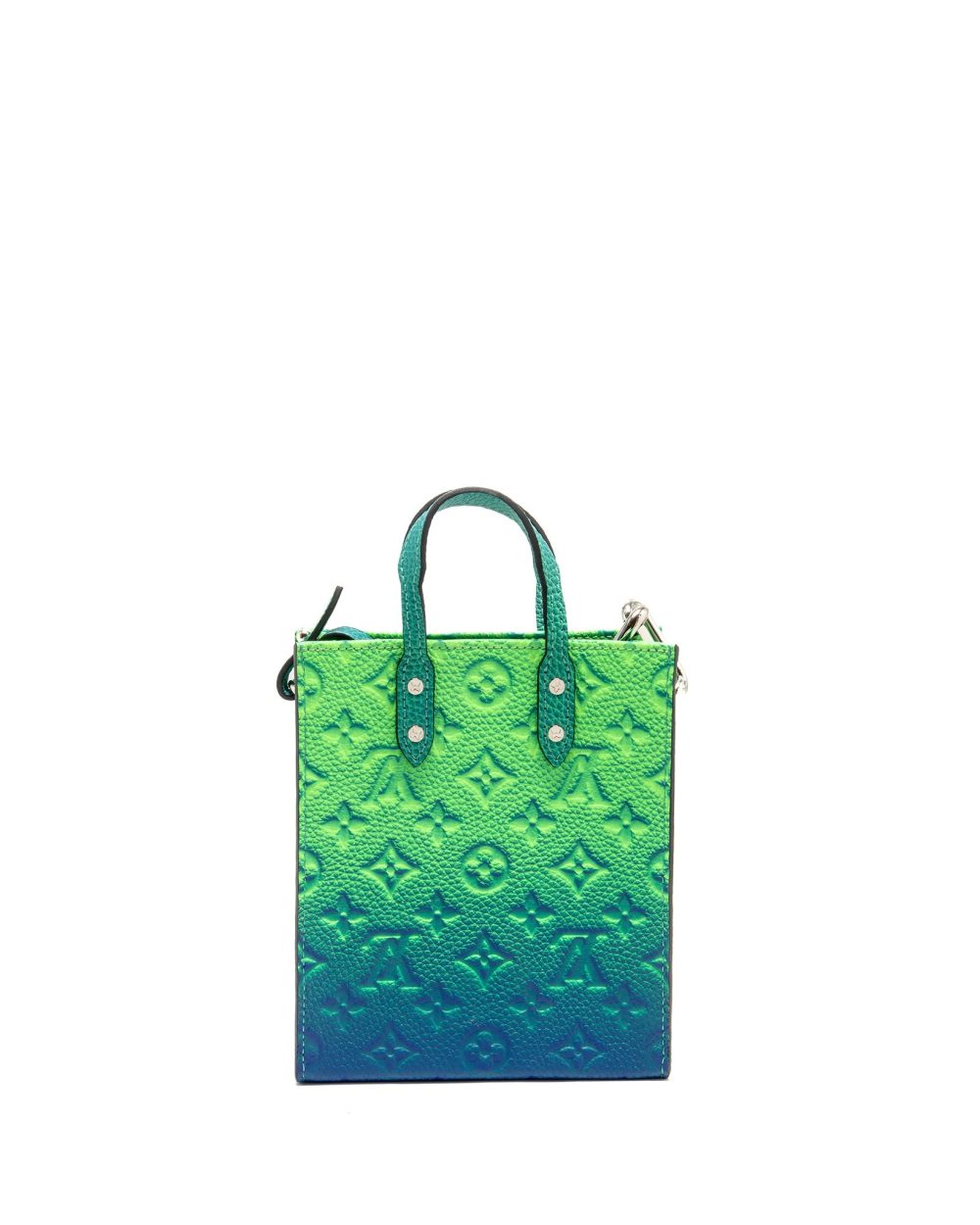 AAA Replica Louis Vuitton LV PETIT SAC PLAT XS VIRGIL ABLOH TAURILLON ILLUSION BLUE/GREEN SHW