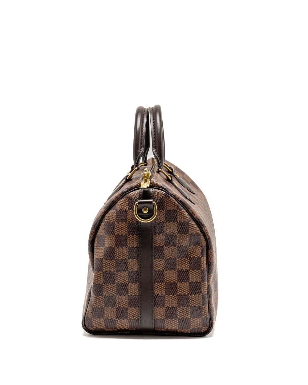 AAA Replica Louis Vuitton LV SPEEDY BANDOULIERE 30 DAMIER EBENE CANVAS GHW