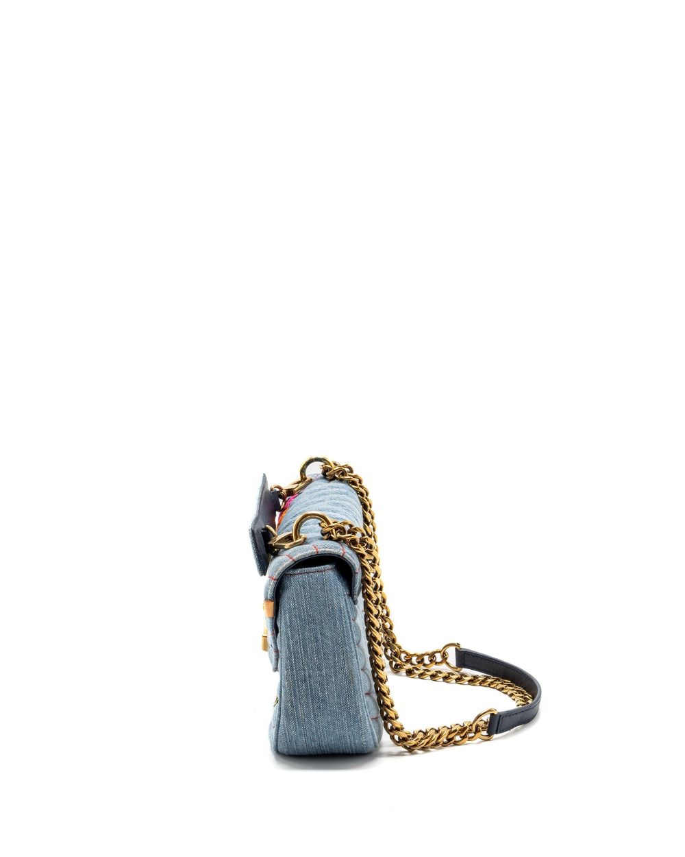 AAA Replica Louis Vuitton LV NEW WAVE FLAP CHAIN BAG LIMITED EDITION DENIM BLUE/ MULTICOLOR GHW