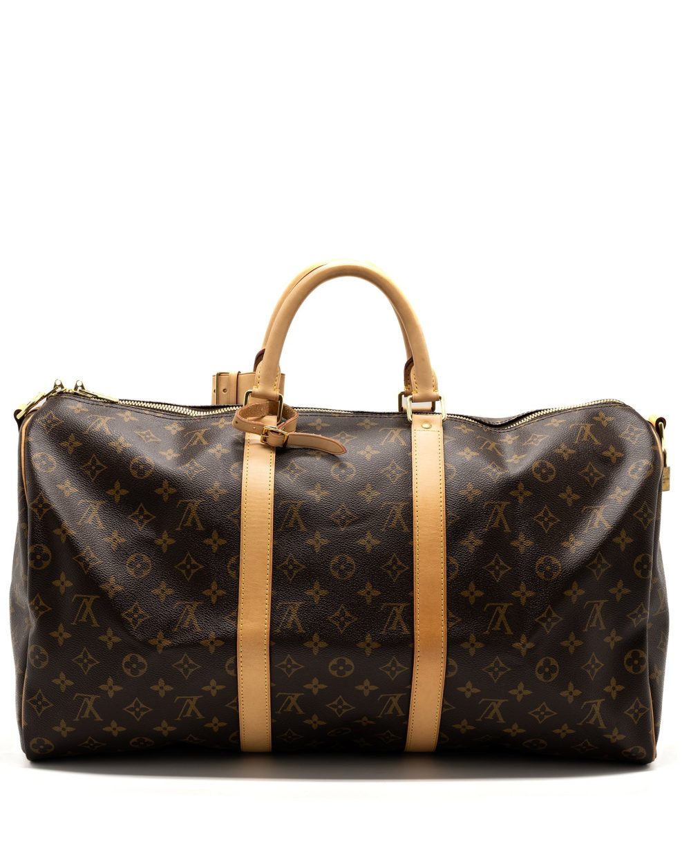 AAA Replica Louis Vuitton LV KEEPALL BANDOULIRE 50 MONOGRAM CANVAS GHW