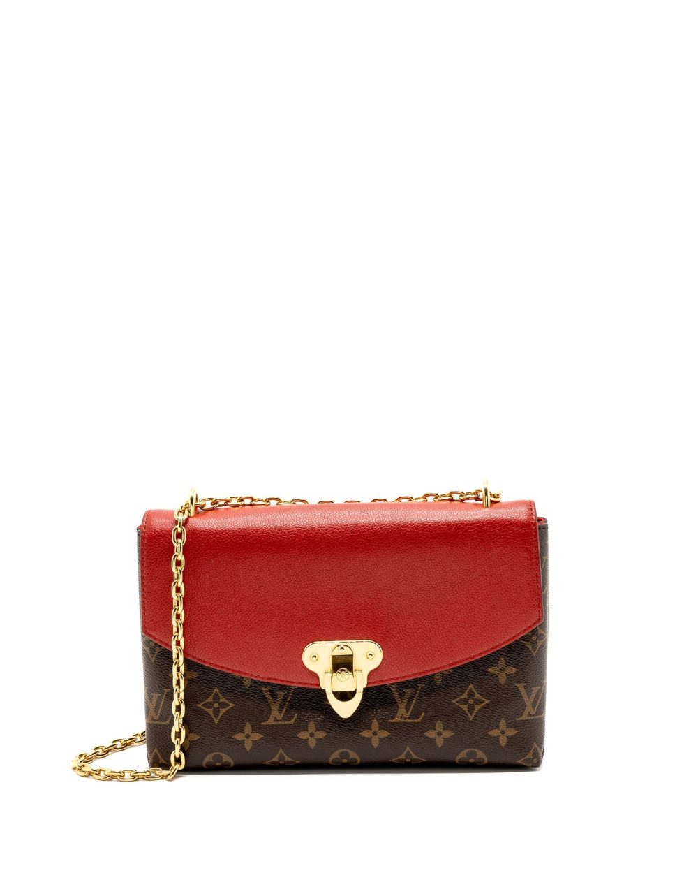 AAA Replica Louis Vuitton LV PALLAS CHAIN BAG MONOGRAM CANVAS/ LEATHER CERISE GHW