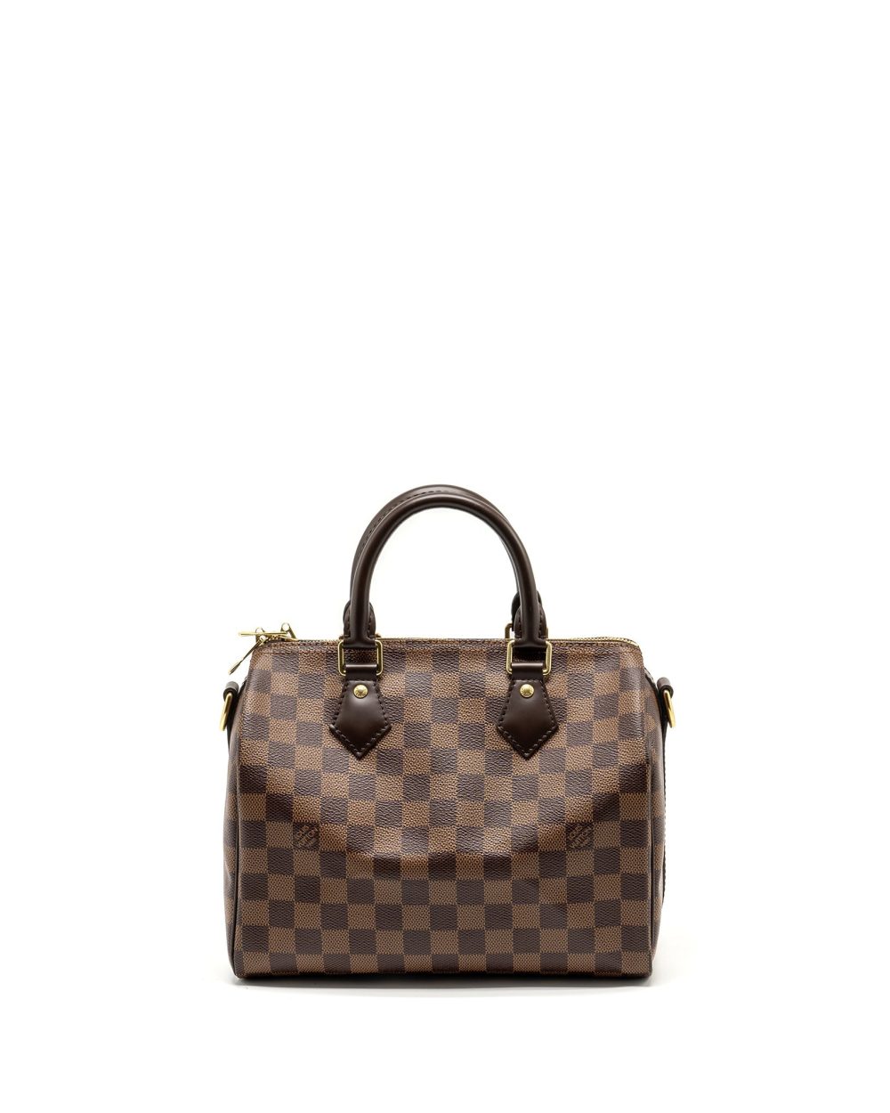 AAA Replica Louis Vuitton LV SPEEDY BANDOULIERE 25 DAMIER EBENE CANVAS GHW