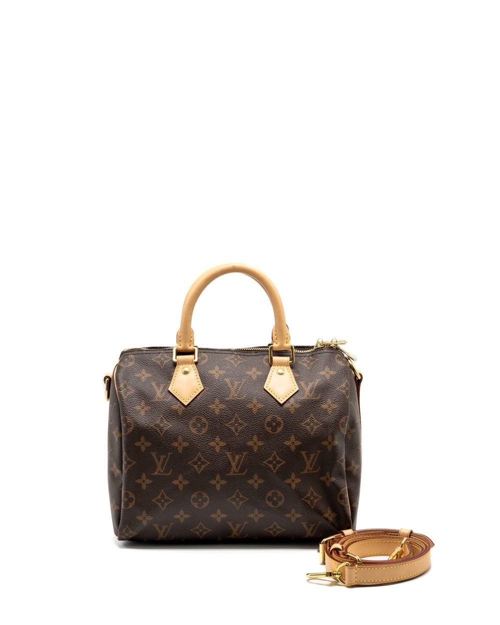 AAA Replica Louis Vuitton LV SPEEDY BANDOULIERE 25 MONOGRAM CANVAS GHW